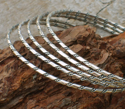 Native American Sterling Bangle Bracelet